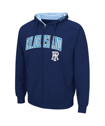 Men's Navy Rhode Island Rams Arch and Logo 3.0 Full-Zip Hoodie $19.74 Sweatshirt