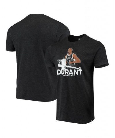 Men's Kevin Durant Heather Black Brooklyn Nets Player Graphic T-shirt $22.25 T-Shirts