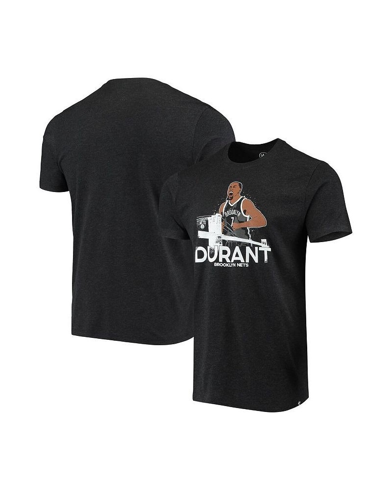 Men's Kevin Durant Heather Black Brooklyn Nets Player Graphic T-shirt $22.25 T-Shirts