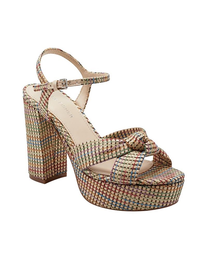 Women's Deren Platform High Heel Sandals PD03 $52.32 Shoes