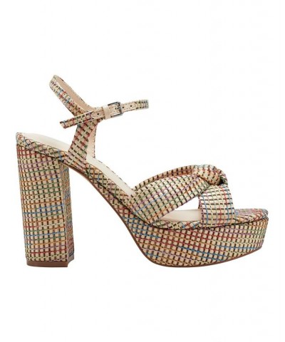 Women's Deren Platform High Heel Sandals PD03 $52.32 Shoes