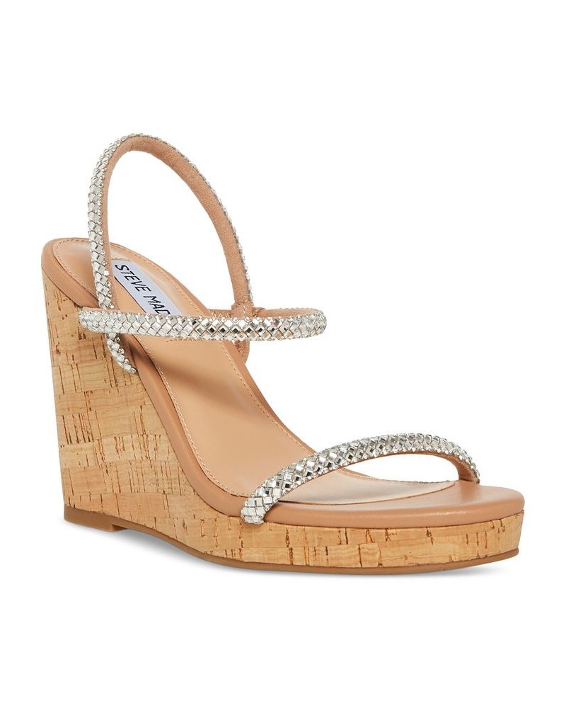 Women's Udell Rhinestone Strappy Wedge Sandals Multi $55.93 Shoes