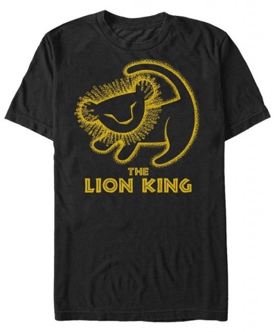 Disney Men's Lion King Simba Cave Painting Short Sleeve T-Shirt Black $17.84 T-Shirts