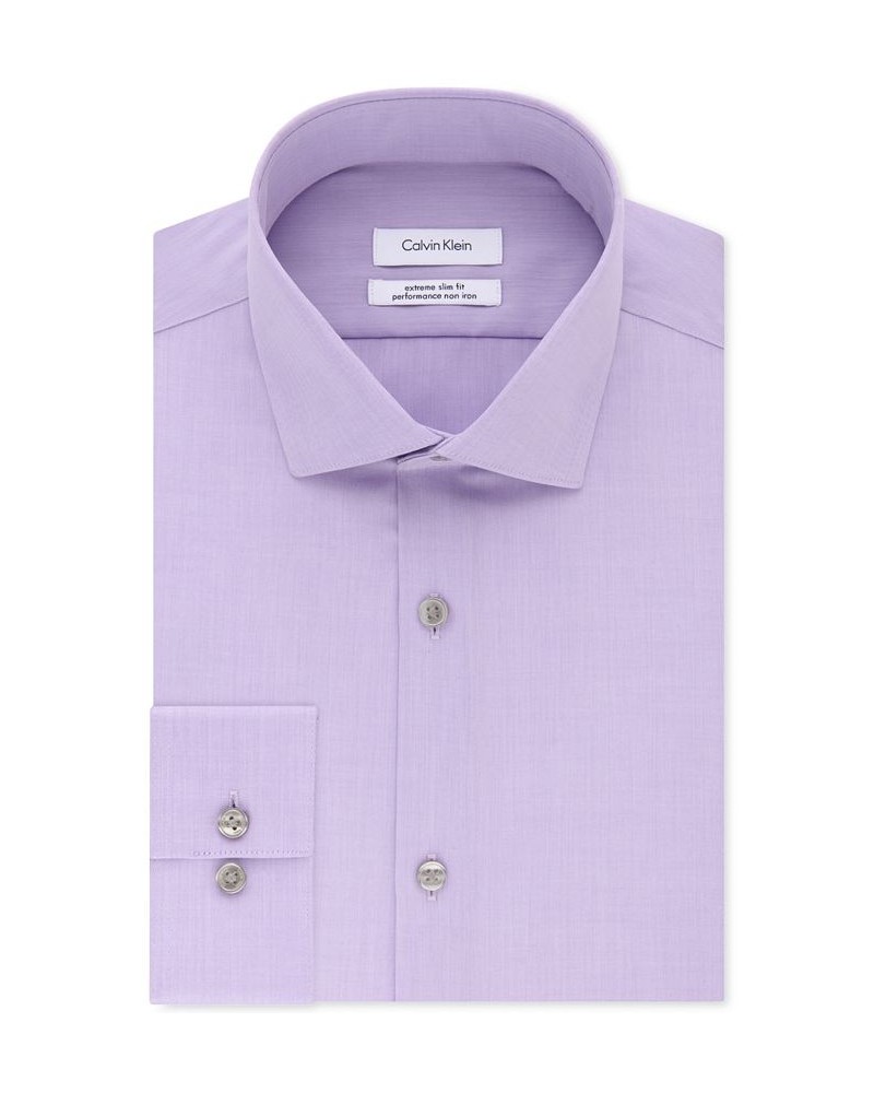 Calvin Klein Men's STEEL Extra-Slim Fit Non-Iron Performance Herringbone Dress Shirt PD07 $25.37 Dress Shirts