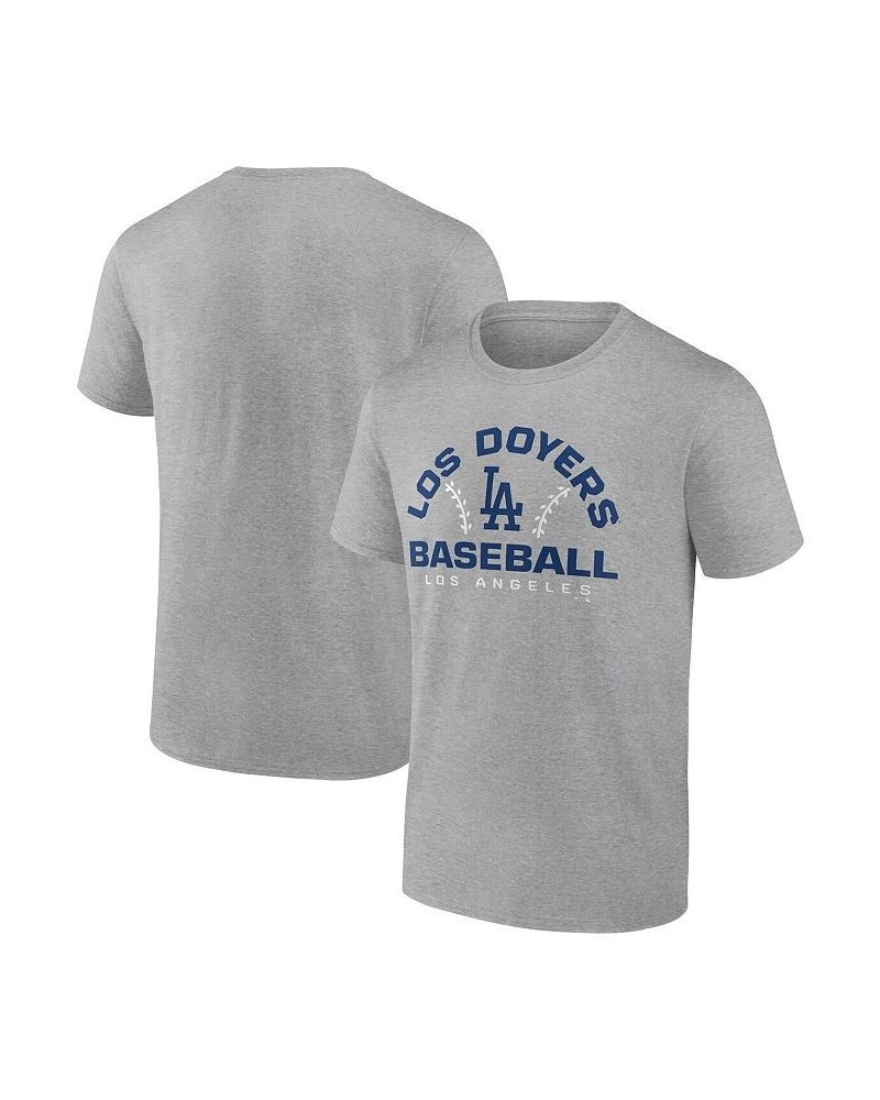 Men's Branded Heathered Gray Los Angeles Dodgers Iconic Go for Two T-shirt $23.19 T-Shirts