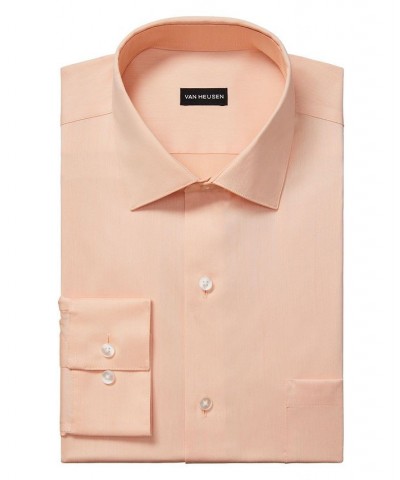 Men's Flex Collar Regular Fit Dress Shirt Orange $18.28 Dress Shirts