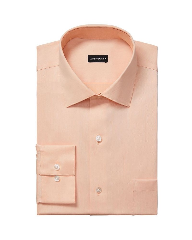 Men's Flex Collar Regular Fit Dress Shirt Orange $18.28 Dress Shirts