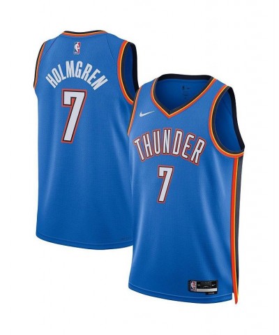 Unisex Chet Holmgren Oklahoma City Thunder Blue 2022 NBA Draft First Round Pick Player Swingman Jersey - Icon Edition $53.99 ...