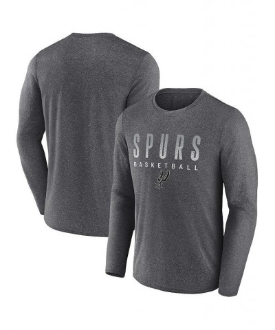 Men's Branded Heathered Charcoal San Antonio Spurs Where Legends Play Iconic Practice Long Sleeve T-shirt $18.04 T-Shirts