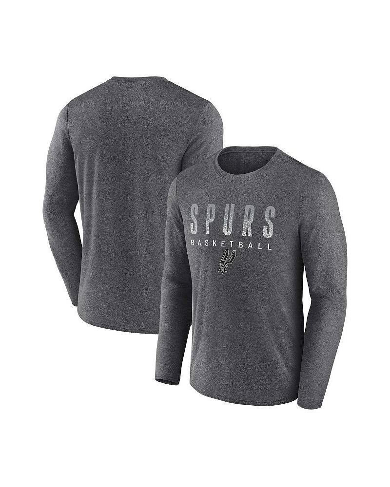 Men's Branded Heathered Charcoal San Antonio Spurs Where Legends Play Iconic Practice Long Sleeve T-shirt $18.04 T-Shirts