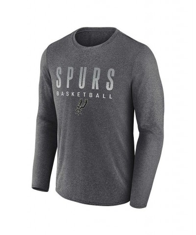 Men's Branded Heathered Charcoal San Antonio Spurs Where Legends Play Iconic Practice Long Sleeve T-shirt $18.04 T-Shirts