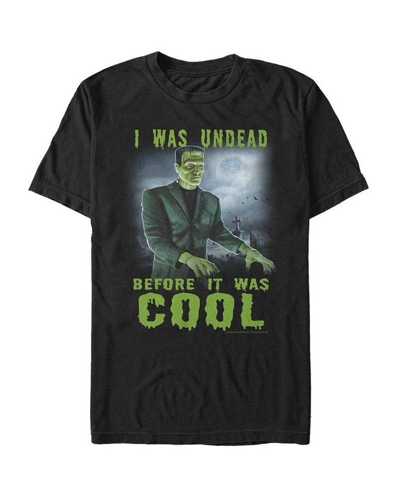 Universal Monsters Cool Frank Men's Short Sleeve T-shirt Black $19.24 T-Shirts