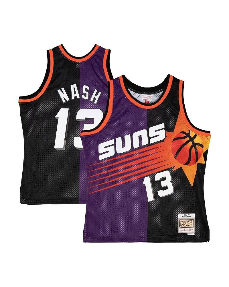 Men's Steve Nash Purple, Black Phoenix Suns Big and Tall Hardwood Classics 1996-97 Split Swingman Jersey $54.00 Jersey