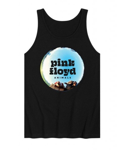 Men's Pink Floyd Fisheye Animals Tank Black $17.28 T-Shirts