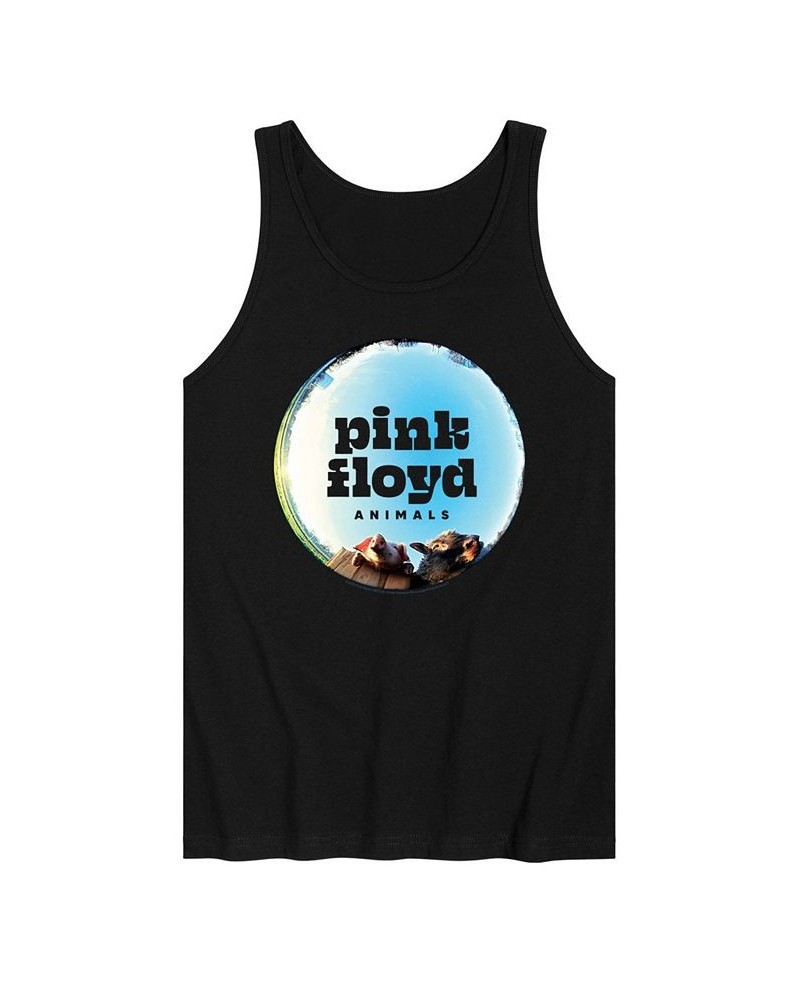 Men's Pink Floyd Fisheye Animals Tank Black $17.28 T-Shirts