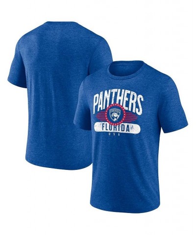 Men's Branded Heathered Royal Florida Panthers Americana Stars Stripes Tri-Blend T-shirt $15.98 T-Shirts