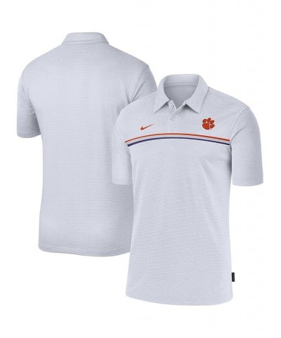 Men's White Clemson Tigers 2020 Early Season Coaches Performance Polo Shirt $46.74 Polo Shirts