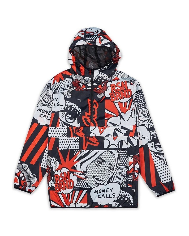 Men's Big and Tall Money Calls Anorak Hooded Jacket Multi $35.19 Jackets