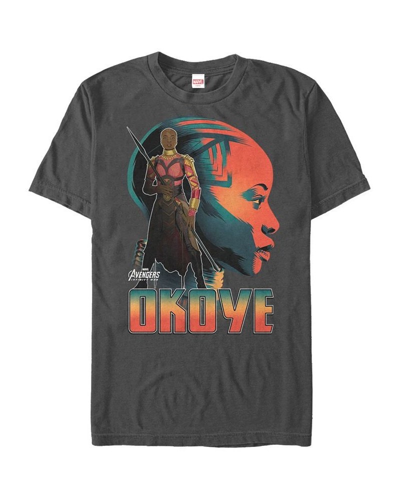 Marvel Men's Avengers Infinity War Okoye Pop Art Posed Profile Short Sleeve T-Shirt Gray $14.70 T-Shirts