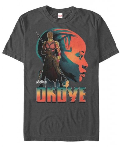 Marvel Men's Avengers Infinity War Okoye Pop Art Posed Profile Short Sleeve T-Shirt Gray $14.70 T-Shirts