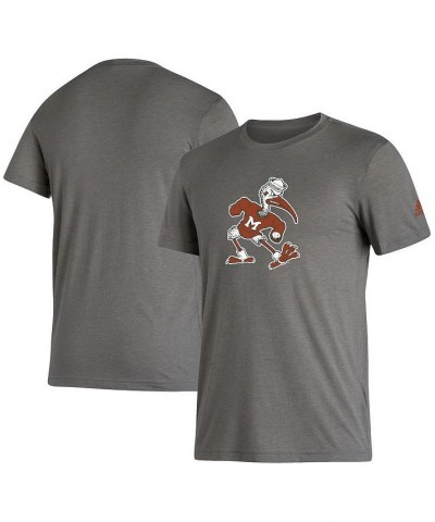 Men's Gray Miami Hurricanes Basics Heritage Tri-Blend T-shirt $22.94 T-Shirts