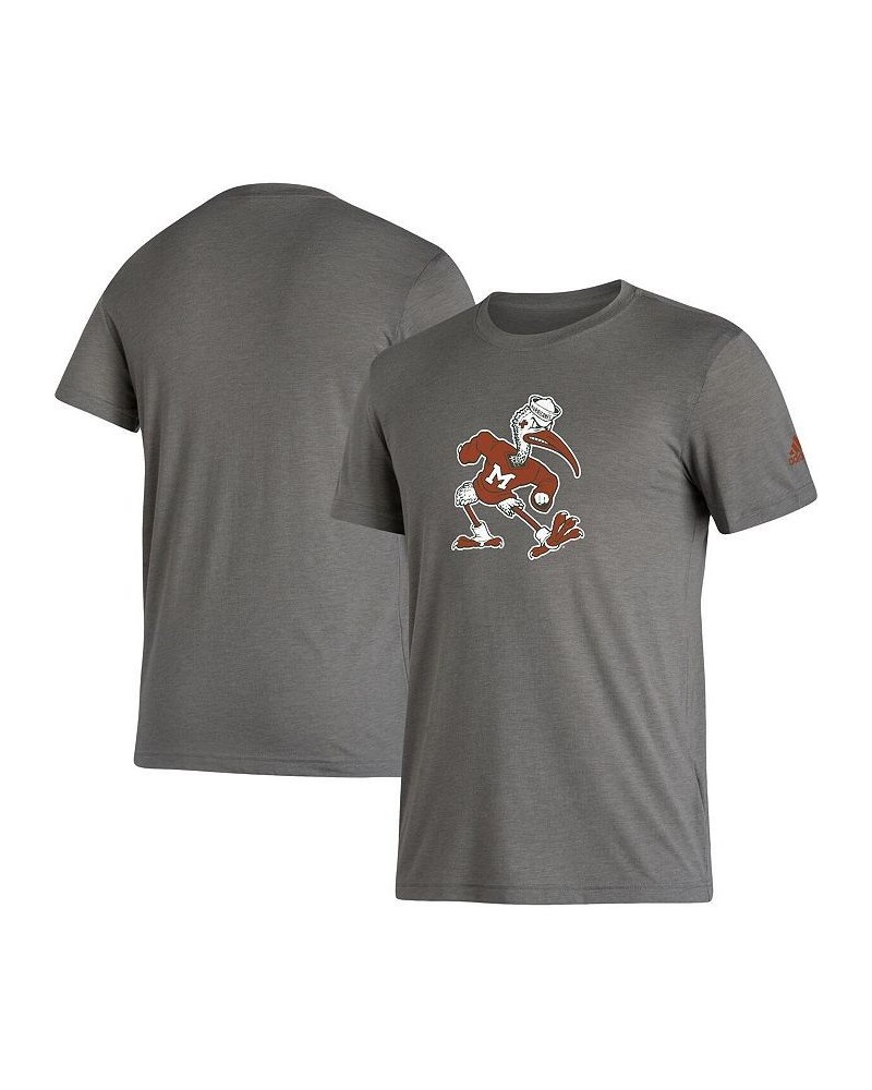 Men's Gray Miami Hurricanes Basics Heritage Tri-Blend T-shirt $22.94 T-Shirts