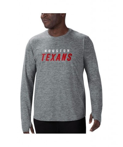 Men's Gray Houston Texans Base Long Sleeve T-shirt $31.50 T-Shirts