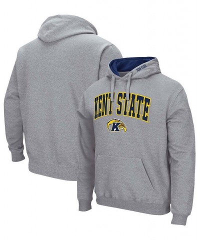 Men's Heather Gray Kent State Golden Flashes Arch and Logo Pullover Hoodie $24.07 Sweatshirt