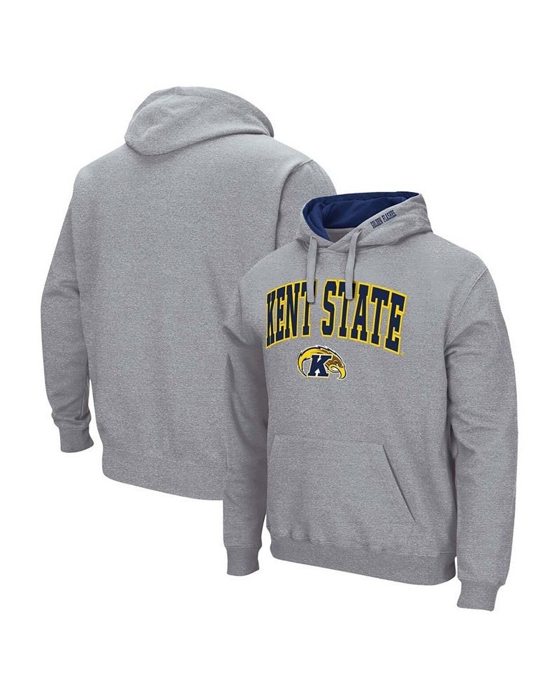 Men's Heather Gray Kent State Golden Flashes Arch and Logo Pullover Hoodie $24.07 Sweatshirt