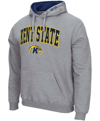 Men's Heather Gray Kent State Golden Flashes Arch and Logo Pullover Hoodie $24.07 Sweatshirt