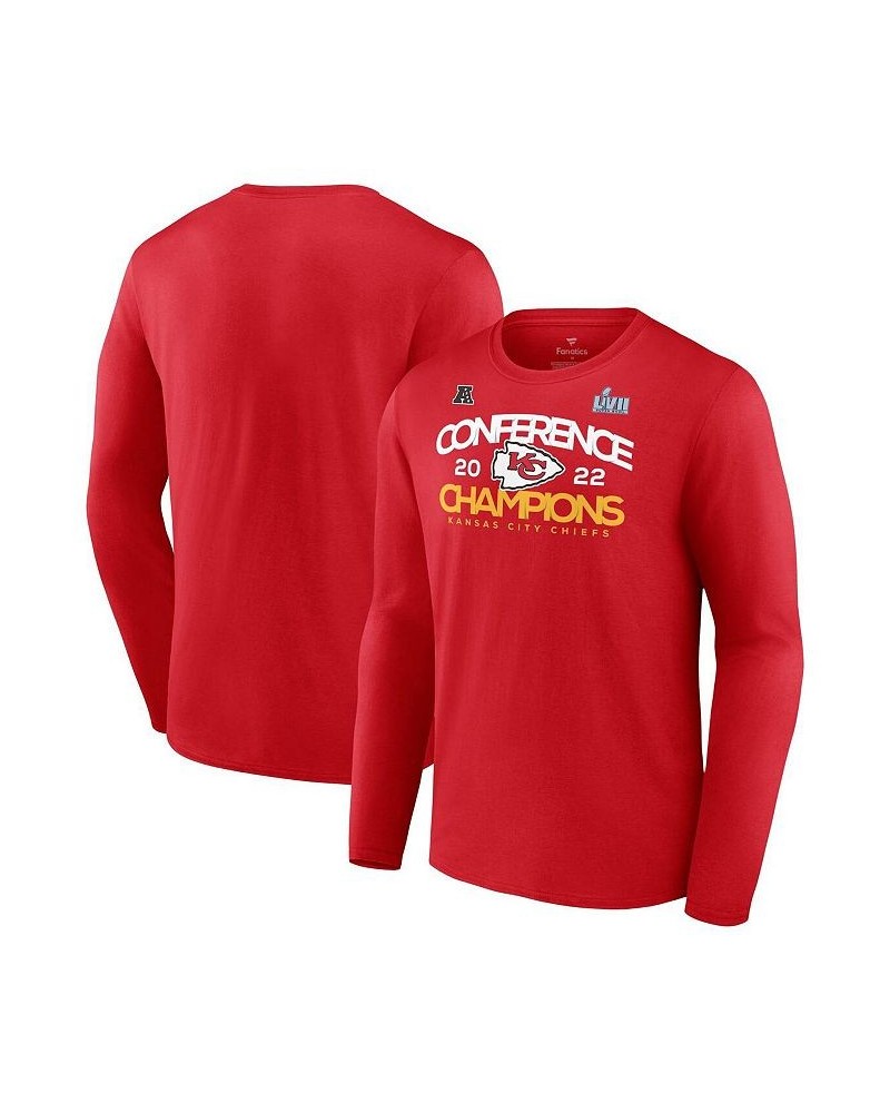 Men's Branded Red Kansas City Chiefs 2022 AFC Champions Shadow Cast Long Sleeve T-shirt $21.00 T-Shirts