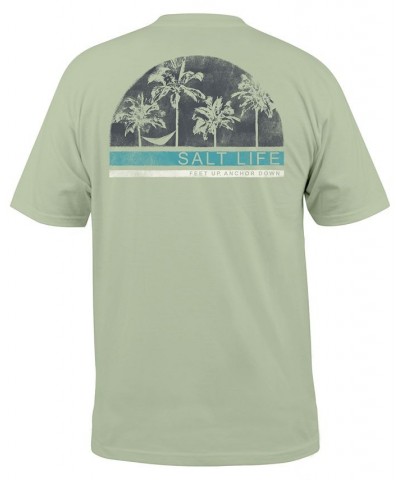 Men's Salt Life Sun Stripes Graphic Short-Sleeve T-Shirt Green $19.04 T-Shirts