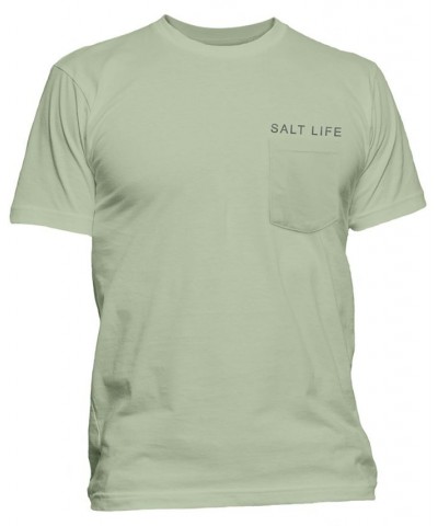 Men's Salt Life Sun Stripes Graphic Short-Sleeve T-Shirt Green $19.04 T-Shirts