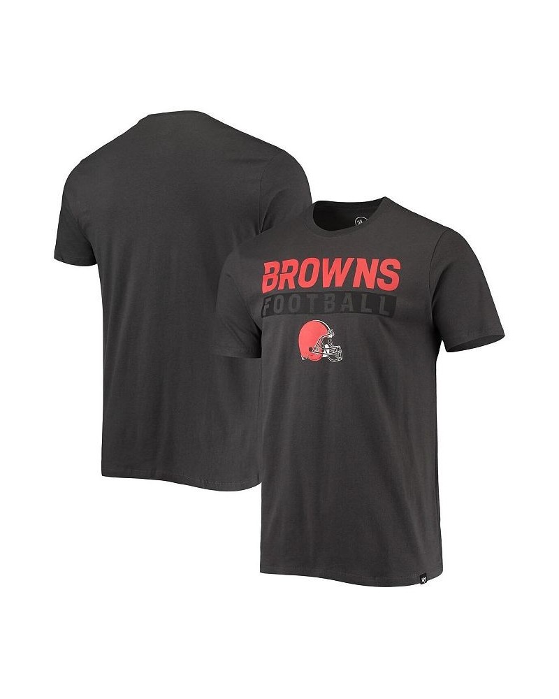 Men's '47 Charcoal Cleveland Browns Dark Ops Super Rival T-shirt $21.15 T-Shirts