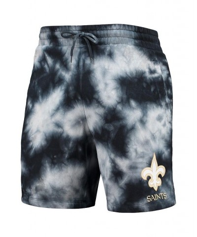 Men's Black New Orleans Saints Tie-Dye Shorts $22.55 Shorts