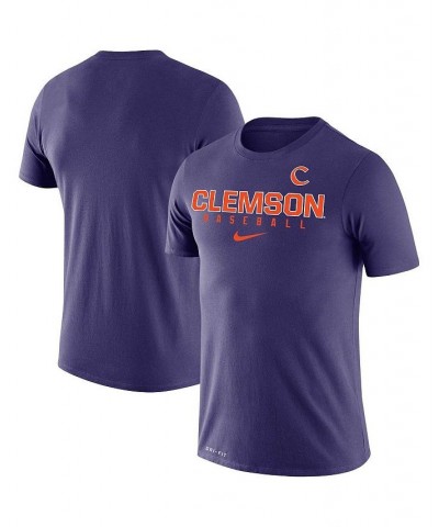 Men's Purple Clemson Tigers Baseball Legend Performance T-shirt $26.99 T-Shirts