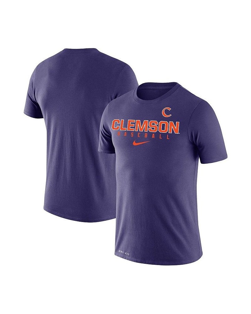 Men's Purple Clemson Tigers Baseball Legend Performance T-shirt $26.99 T-Shirts