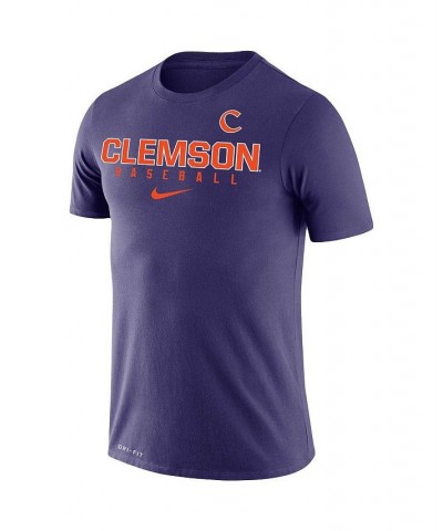 Men's Purple Clemson Tigers Baseball Legend Performance T-shirt $26.99 T-Shirts