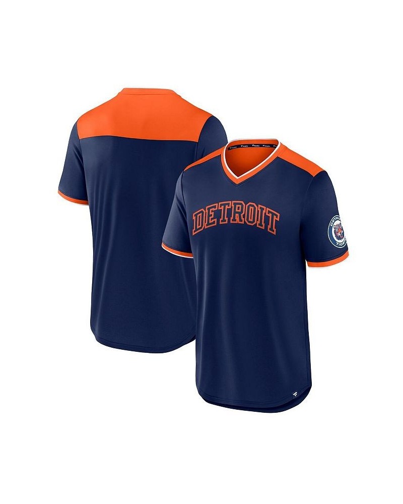 Men's Branded Navy, Orange Detroit Tigers True Classics Walk-Off V-Neck T-shirt $27.60 T-Shirts