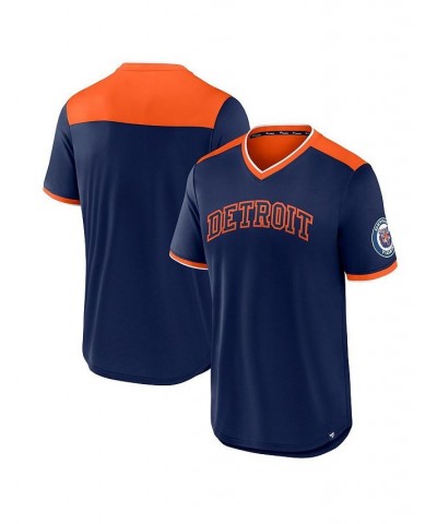 Men's Branded Navy, Orange Detroit Tigers True Classics Walk-Off V-Neck T-shirt $27.60 T-Shirts