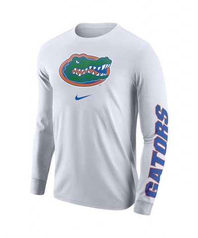 Men's White Florida Gators Team Lockup 2-Hit Long Sleeve T-shirt $27.99 T-Shirts