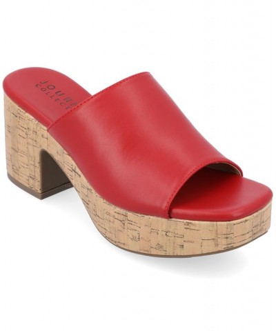 Women's Astter Platform Sandal Red $52.80 Shoes