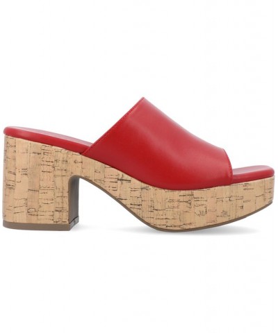 Women's Astter Platform Sandal Red $52.80 Shoes