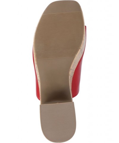 Women's Astter Platform Sandal Red $52.80 Shoes