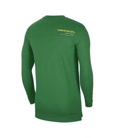 Men's Green Oregon Ducks 2022 Coach Performance Long Sleeve V-Neck T-shirt $29.25 T-Shirts