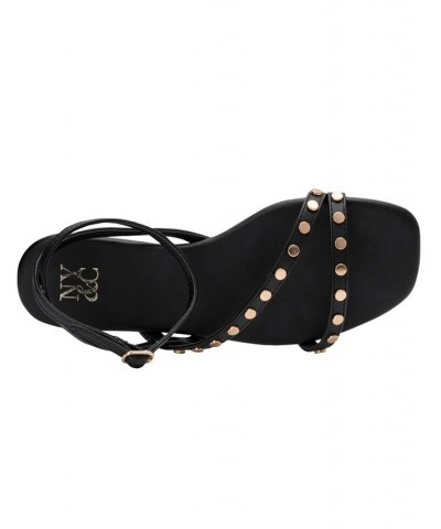 Women's Farra Flat Sandal Black $29.38 Shoes