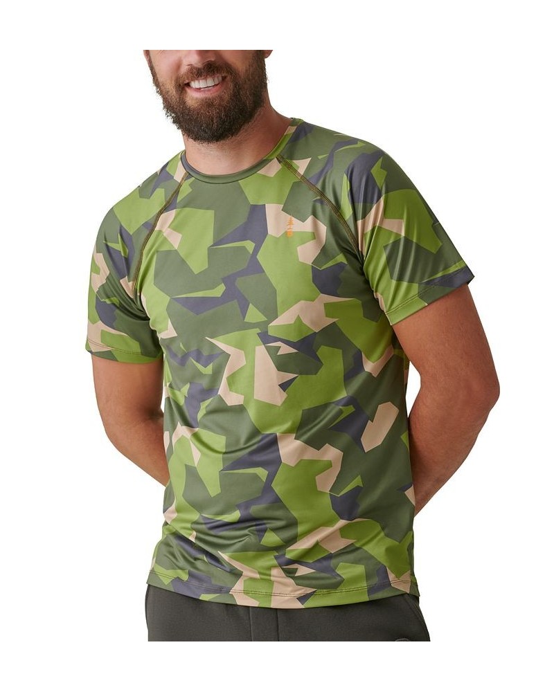 Men's Trek Camo-Print Performance T-Shirt Green $13.60 Shirts