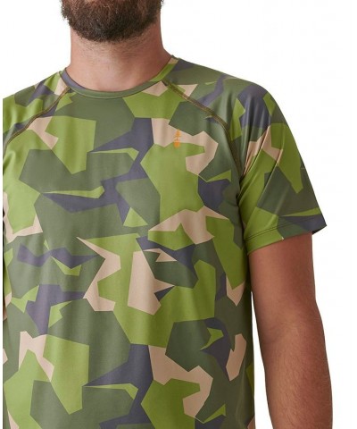 Men's Trek Camo-Print Performance T-Shirt Green $13.60 Shirts