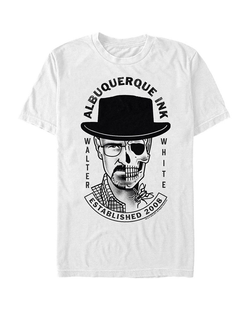 Men's Walter White Albuquerque ink Short Sleeve T- shirt White $19.24 T-Shirts