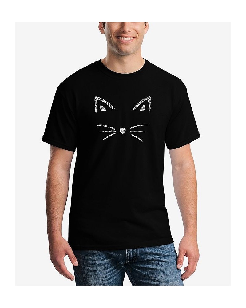 Men's Word Art Whiskers T-shirt Black $20.99 T-Shirts